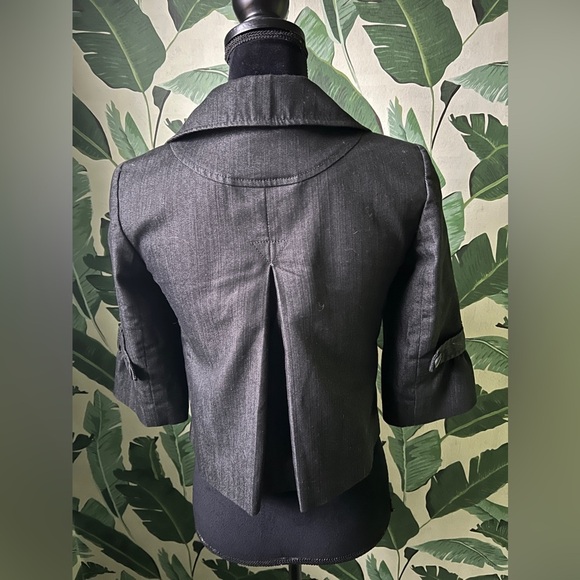 Ann Taylor LOFT Womens Black Blazer Jacket 00P 3/4 Sleeves - Picture 5 of 7